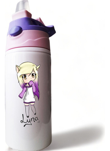 Botella Escolar Para Liquido Diseño Lyna Youtuber 500 Ml