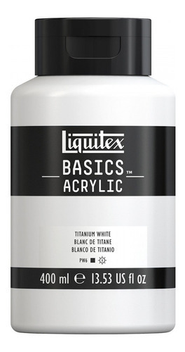 Tinta Acrílica Liquitex Basics 400ml 727 Titanium White