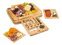 Comprar Tablas De Quesos & Charcuterias En Bambu Con Accesorios Inox