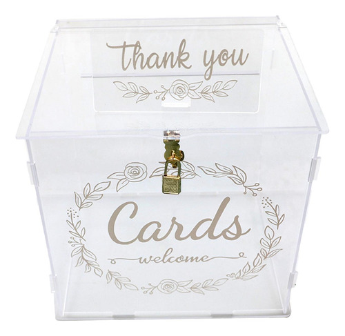 Caja Para Tarjetas De Boda Con Cerradura Compatible Con Baby