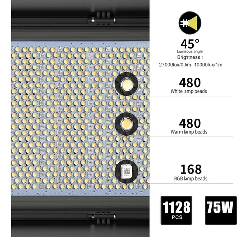 Gvm - Luz De Video Led Rgb De D, Kit De Iluminación De Vid.