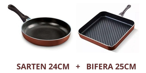 Cucina Donna Sarten 24cm + Plancha Bifera 25cm - Set X 2