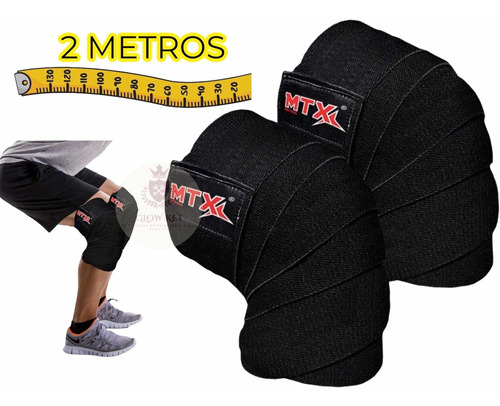 Knee Wraps Rodillera Elastica Par De Vendas Gym Crossfit