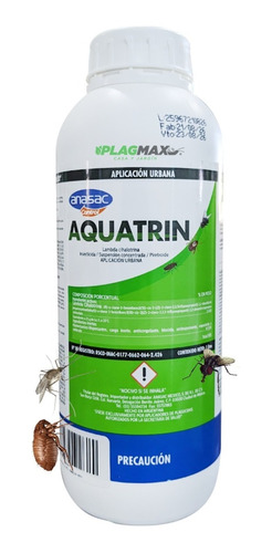 Aquatrin 1 Litro  Mosca Cucaracha Mosquito Hormiga Pulgas