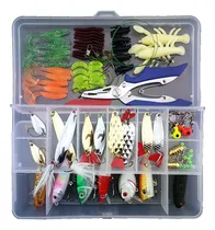 Comprar Kit 108 Unidades Iscas Artificiais Pesca Tilapia Peixes Cor Azul