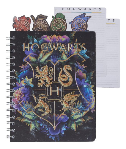 Harry Potter Hogwarts - Cuaderno De Pestañas Encuadernado En