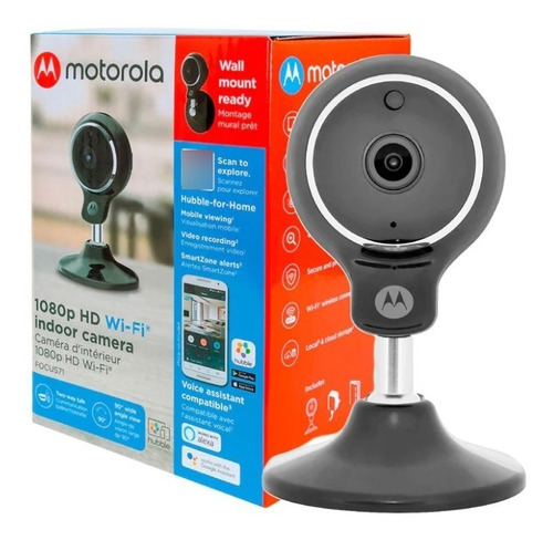 Cámara De Seguridad Motorola Focus71 Wifi Hd 1080 Color Negro