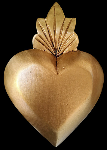 Corazon Artesanal Tradicional De 19cm Con Llama