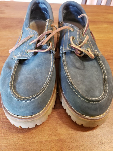 Náutico Hombre Mocassino 45 Nobuk Azul - Como Nuevo!