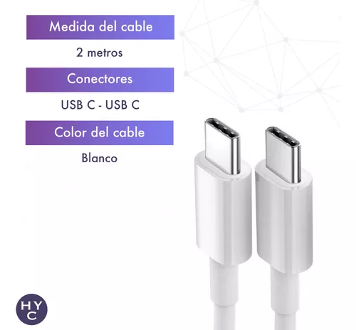 Cable Usb C - Usb C De 2 Metros Compatible Con iPhone 15
