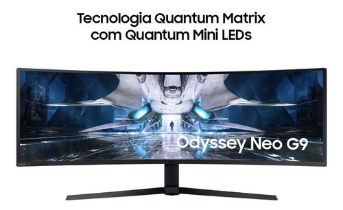 Monitor Curvo Samsung Odyssey Neo G9 49 Cor Preto/Branco 127/220V