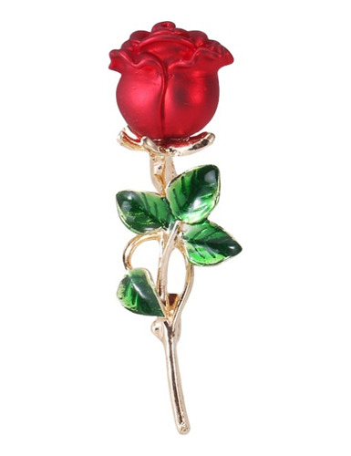 Broche Prendedor Mujer Moda Elegante Capullo De Rosa Brote