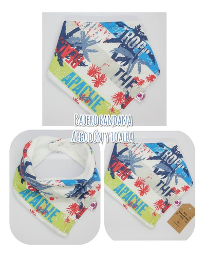 Baberos Bandana X 6 Babita Algodón Y Toalla Ajuar