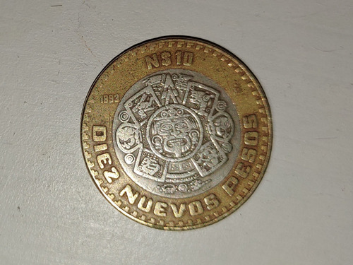 Moneda De Diez Nuevos Pesos Año 1993