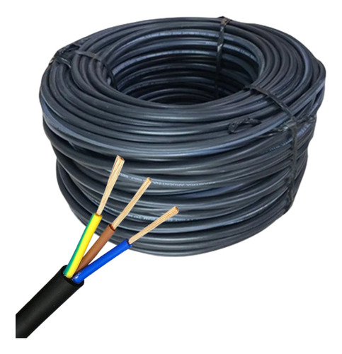 Cable Tpr 3 X 2.5mm Tipo Taller 100 Metros Iram Alargue Cubierta Negro