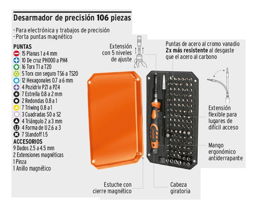 Kit Desarmadores Para Reparación iPhone 8 A 14 Triwing 106pz