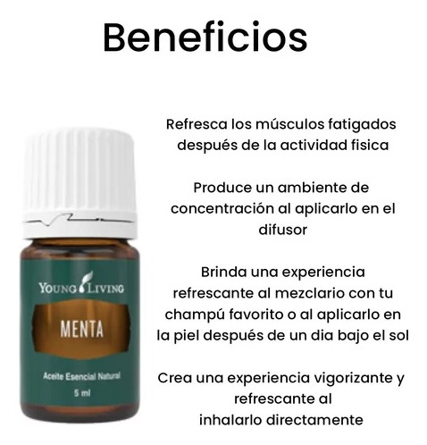 Aceite Esencial Para Difusor De Menta 5ml. Young Living