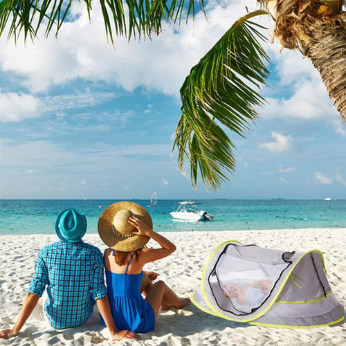 Verano Plegable Anti-uv Carpa Transpirable Cama Móvil