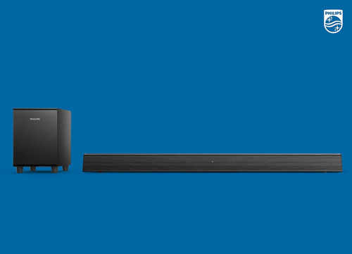 Philips B Altavoz De Barra De Sonido 2.1 Con Subwoofer Inal. Color Negro