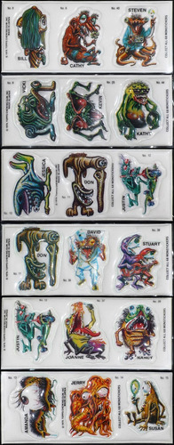 Monstickers Puffy Stickers Años 80s Horror Terror (Usado)