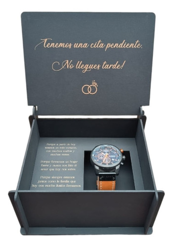 Caja Reloj Boda Exprés Personalizada Aniversario Compromiso 
