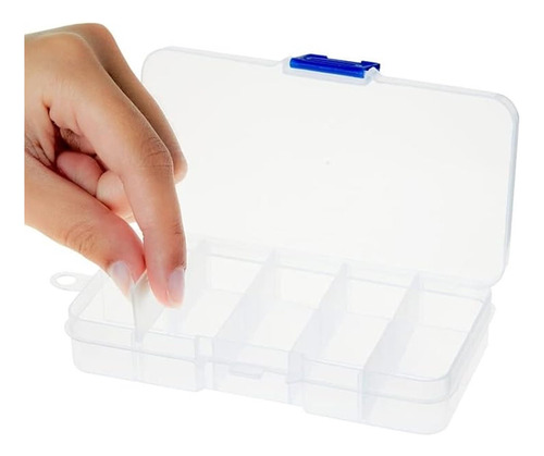 Kit De 5pz De Caja Organizadora De Plástico, 10 Divisiones