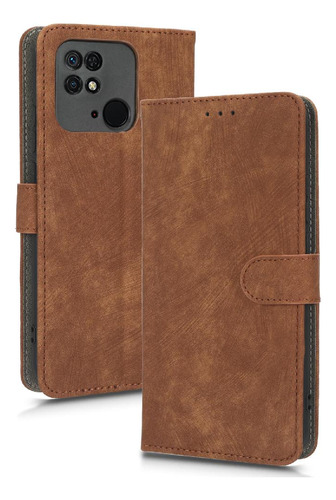 Funda Para Xiaomi Redmi 10c Pu De Cuero Con Ranuras Para