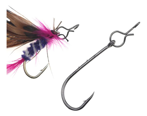 100 Uds. Broche De Pesca Con Mosca, Broches Sin Nudo, M