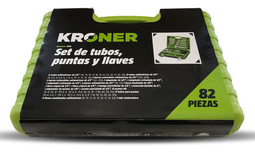 Set Juego De Tubos Llaves Y Puntas Kroner De 82 Piezas