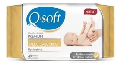 Q-soft Premium Toallitas Humedas Oleo Calcáreo X40