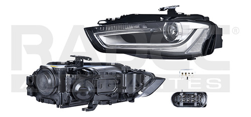 Faro Audi A4 13-16 Izq S/foco Electrico C/motor Lupa P/xenon