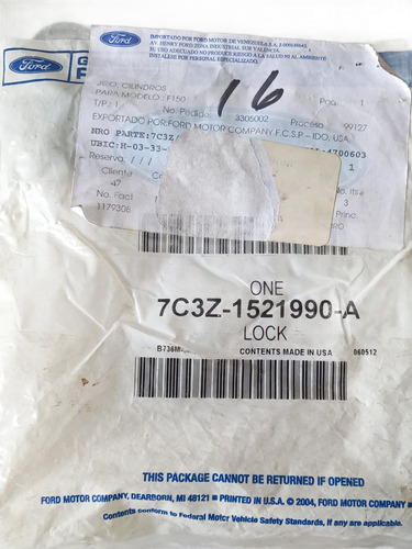 Kit Cerradura Puerta Ford F 150, F250, F350 Del 98-14