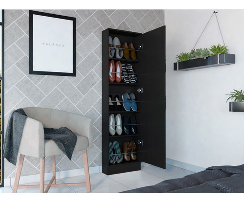 Fm Furniture Zapatero Ruan Xl Con Espejo Y 5 Estantes
