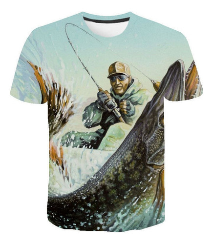 Nueva Camiseta De Pesca De Carpa Impresa En 3d De Moda