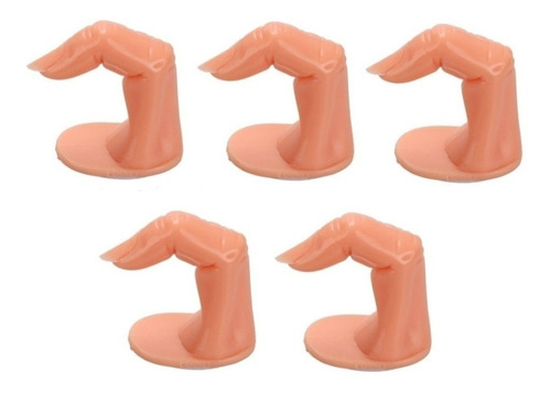 Dedos Plasticos Practica Manicuria X 5 Unidades Uñas Acrílicas Esculpidas Estampadas Pintura Practica Profesional Clases