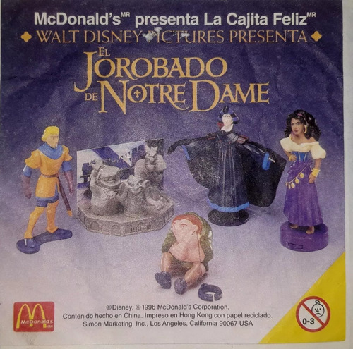 El Jorobado De Notre Dame Mcdonalds 1996 Colección Completa (Usado)