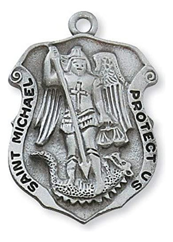 Colgante De Medalla De Peltre Con Forma De Insignia De San