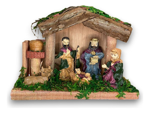 Pesebres Navideños Nacimiento Navidad Pesebre De Madera 11cm