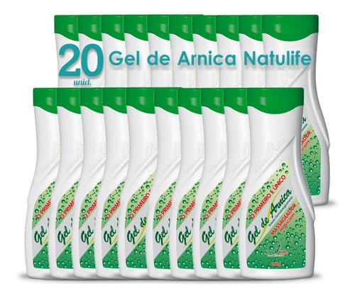 Gel De Arnica Natulife Original Kit C/20 Atacado + Brinde