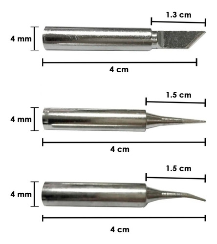 Imagen 4 de 7 de Puntas Para Cautin De Repuesto Baku 9033 !! Originales!! 3pz
