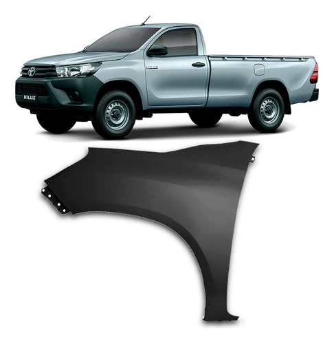 Paralama Hilux 2016a 2023 Cab. Simples S/ Furo Pisca Esquerd