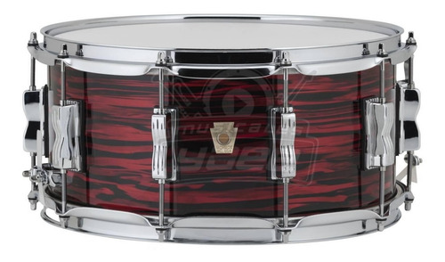 Tarola Ludwig Classic Maple Series 14x6.5 Red Swirl Made Usa