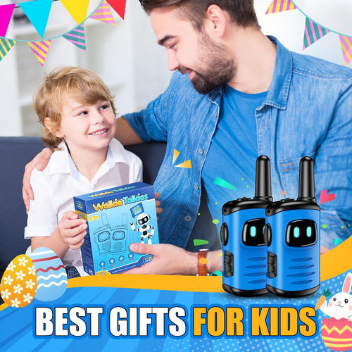 Walkie Talkies 2 Radios Azules Robot Regalo Navidad 9