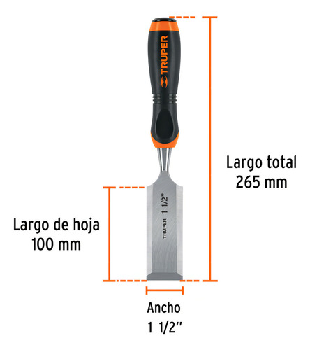 Formón 1-1/2' Mango Comfort Grip, Truper
