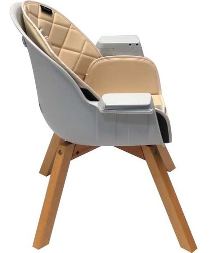 Imagen 10 de 10 de Silla De Comer Premium Baby Para Bebe Madera Doble Bandeja