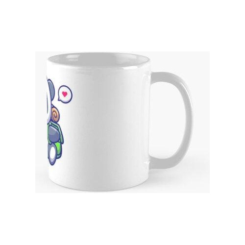 Taza Panda Mariposa Dibujos Animados Panda Espalda Calidad P