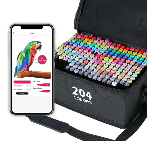 comprar Marcadores De Diseño Touch Doble Punta Permanente 204 Pcs