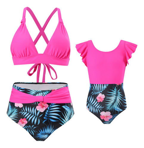 Bikini Padres-hijos Bañador Moda Piscina Playa