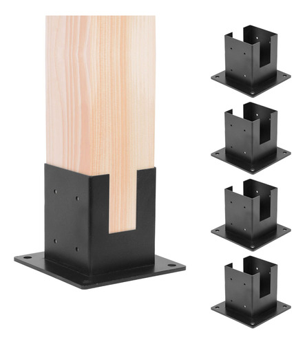 Letshy Base Poste 4x4 Soporte Valla Madera Anclaje Tornillo