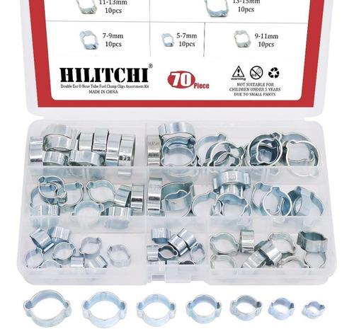 Hilitchi 70-pcs Clip De Oreja Doble Manguera Tubo Kit De Abr